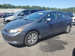 Salvage cars for sale from Copart Exeter, RI: 2012 Honda Civic LX