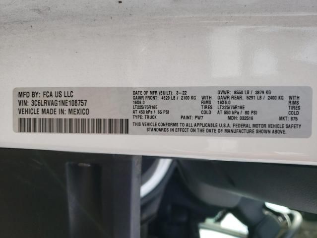 2022 Dodge RAM Promaster 1500 1500 Standard