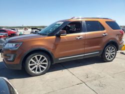 Salvage cars for sale from Copart Grand Prairie, TX: 2017 Ford Explorer Limited