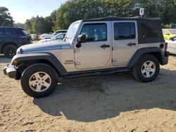 Jeep salvage cars for sale: 2016 Jeep Wrangler Unlimited Sport