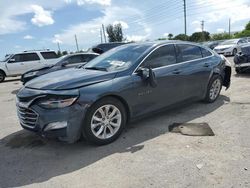 Chevrolet salvage cars for sale: 2021 Chevrolet Malibu LT