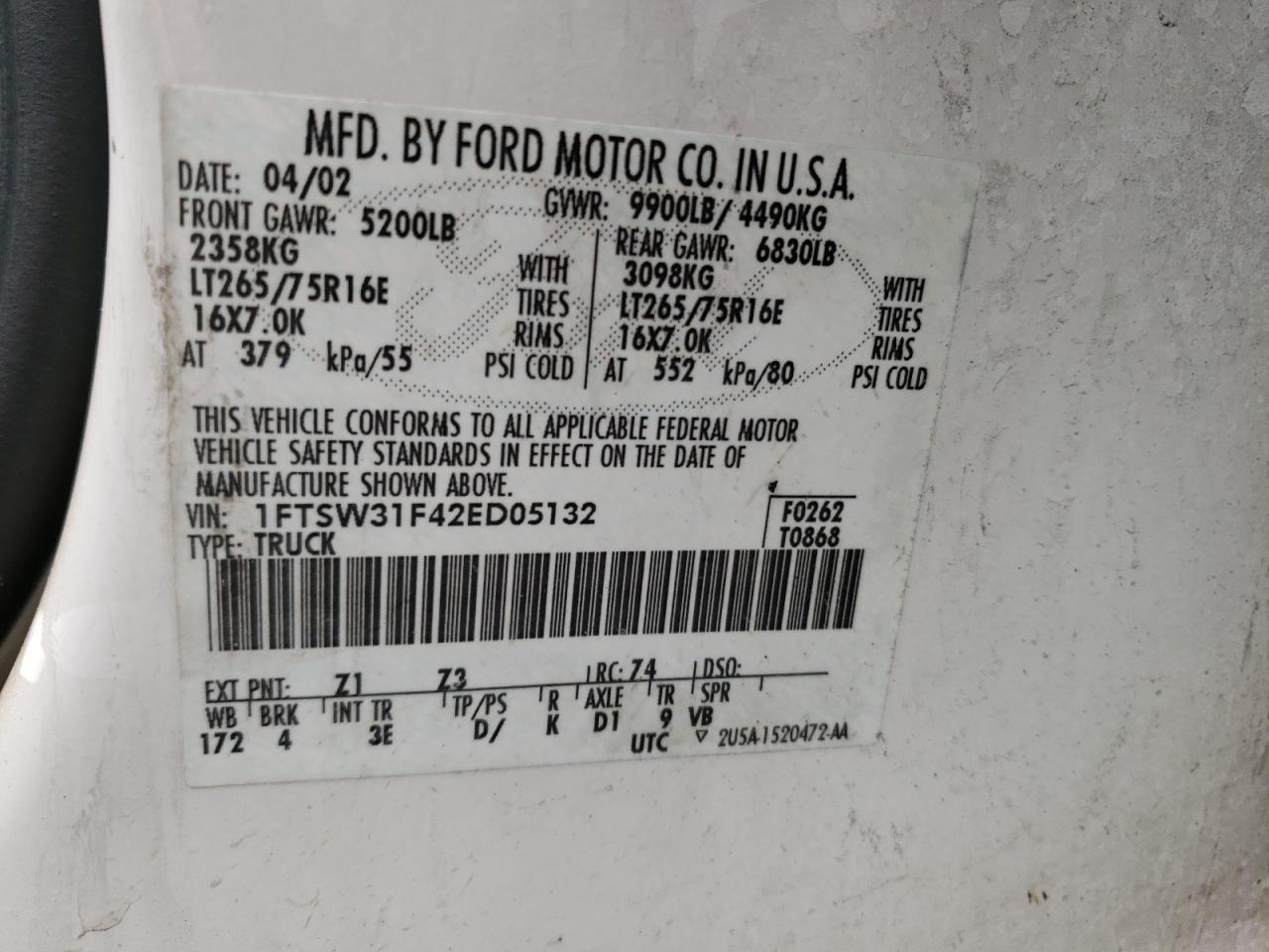 2002 Ford F350 SRW Super Duty