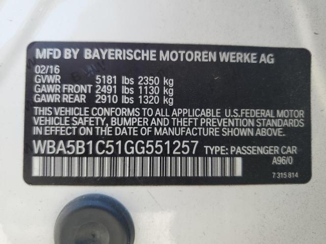 2016 BMW 535 I