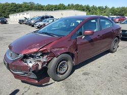 Salvage cars for sale from Copart Exeter, RI: 2015 Honda Civic LX