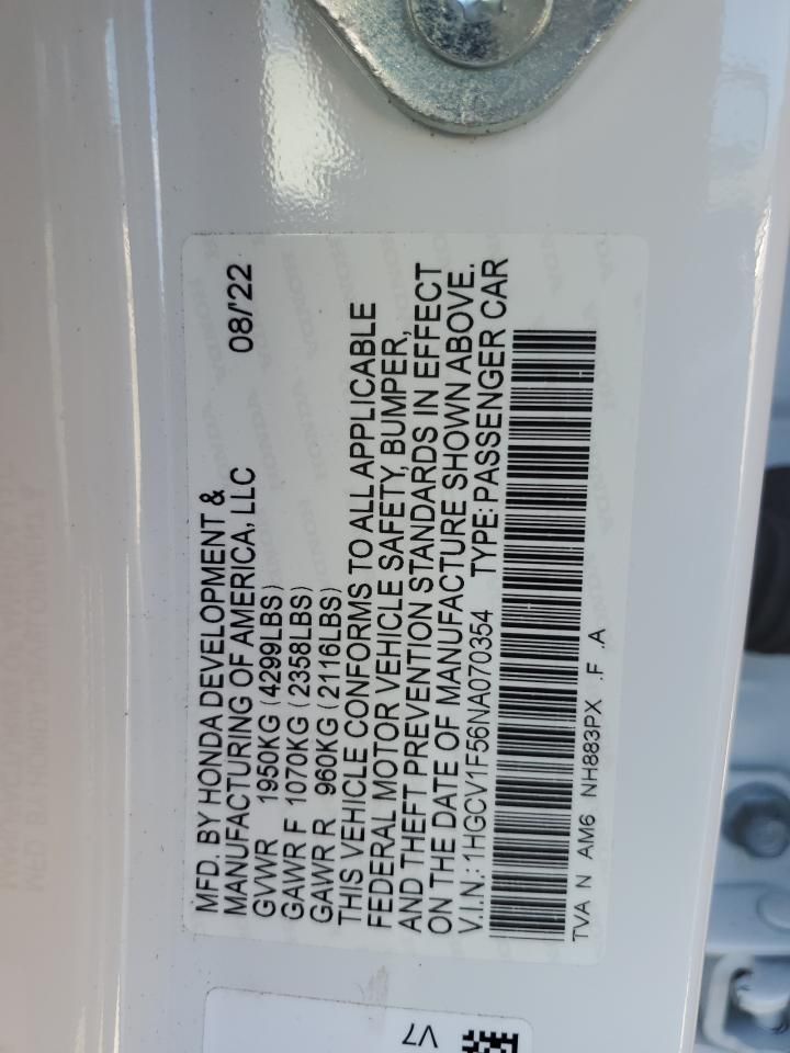 2022 Honda Accord exl