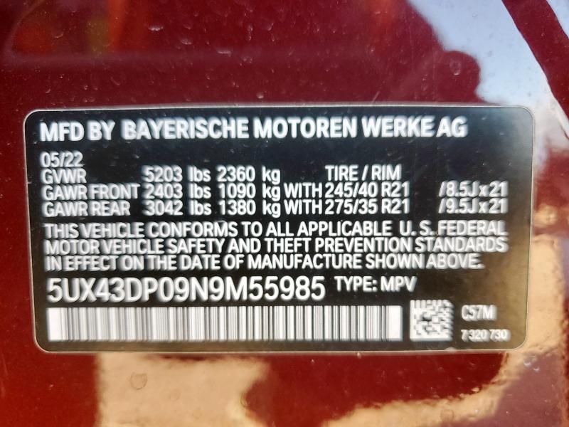 2022 BMW X3 SDRIVE30I