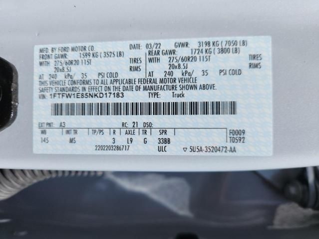 2022 Ford F150 Supercrew