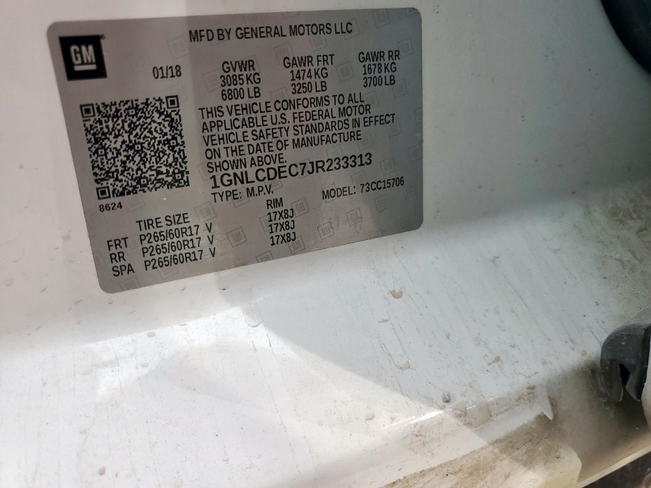 2018 Chevrolet Tahoe Police