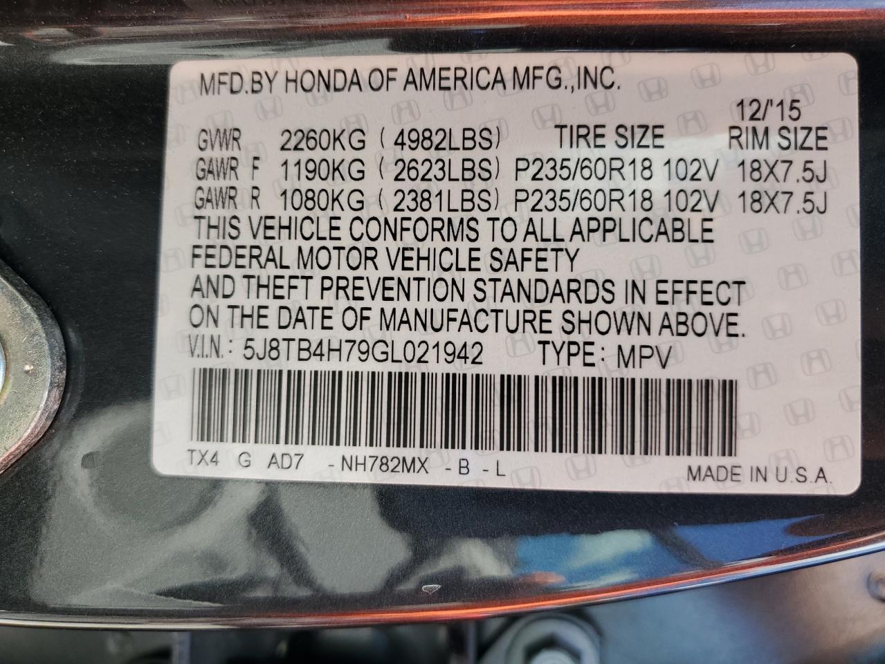 2016 Acura Rdx Advance