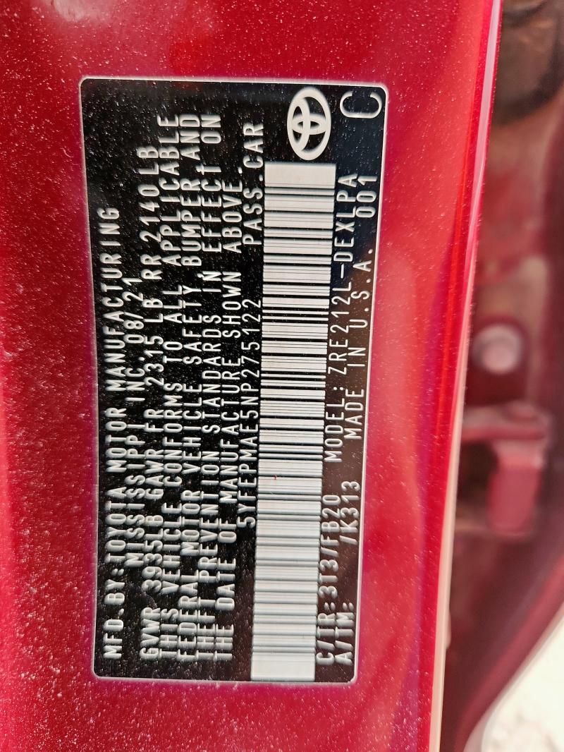 2022 Toyota Corolla le