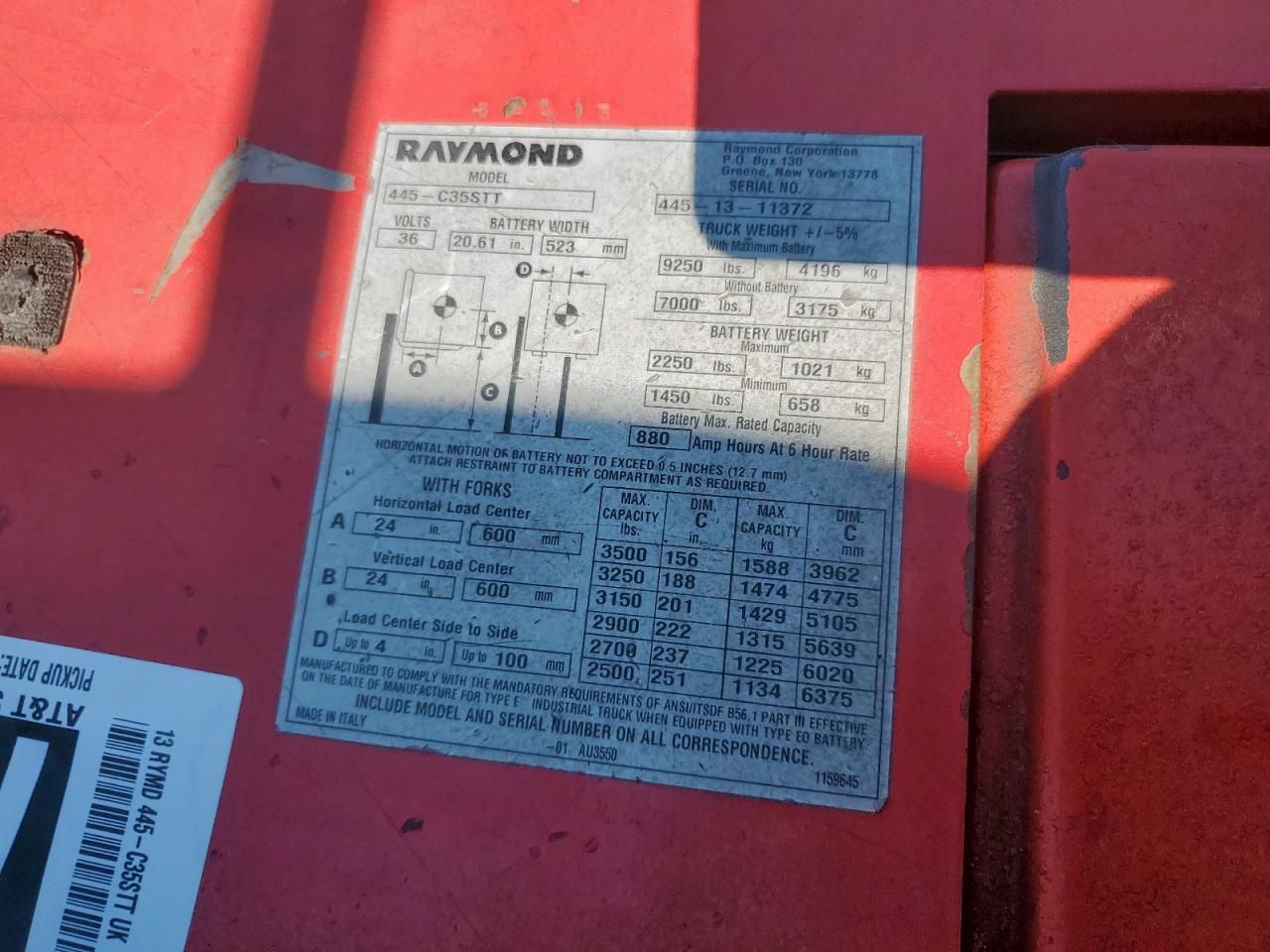 2013 Raymond 445-C35STT Forklift