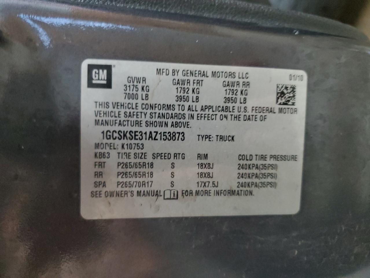 2010 Chevrolet Silverado K1500 LT