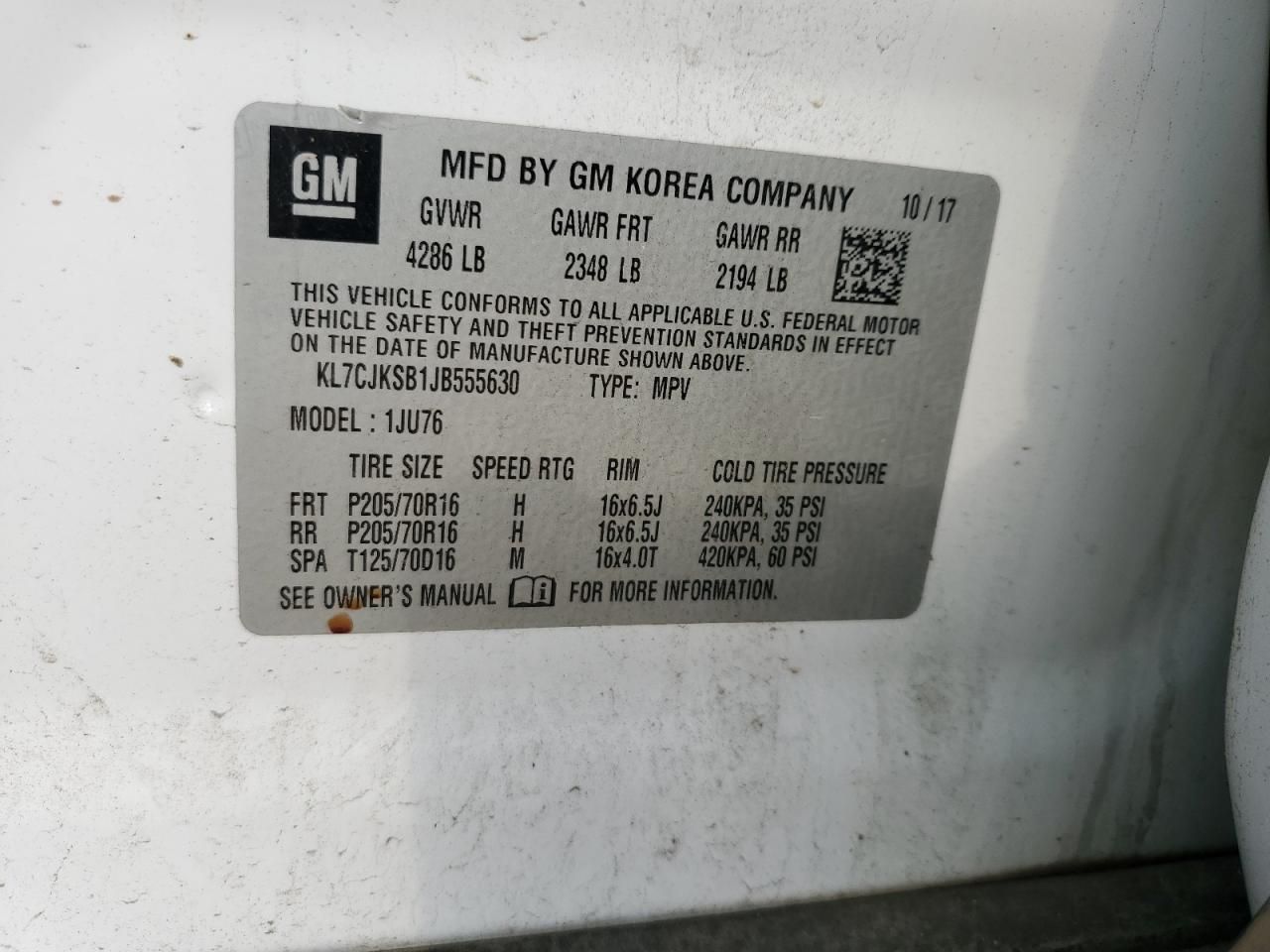 2018 Chevrolet Trax ls