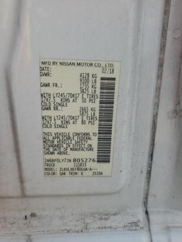 2018 Nissan NV 2500 S