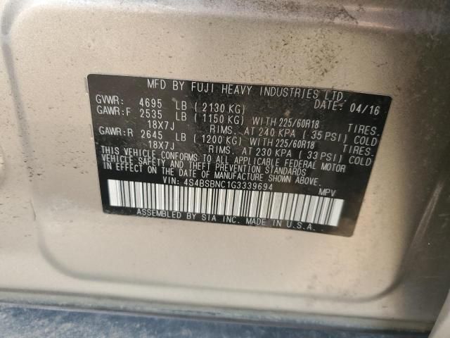 2016 Subaru Outback 2.5I Limited