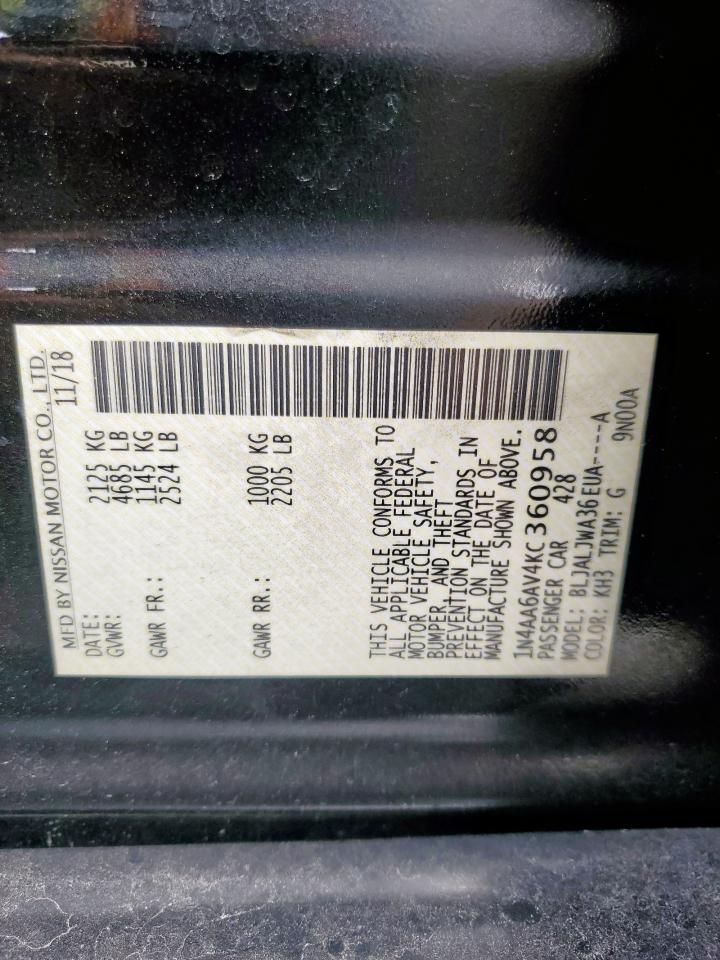 2019 Nissan Maxima s