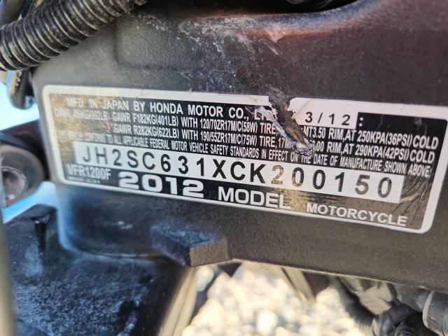 2012 Honda VFR1200 F