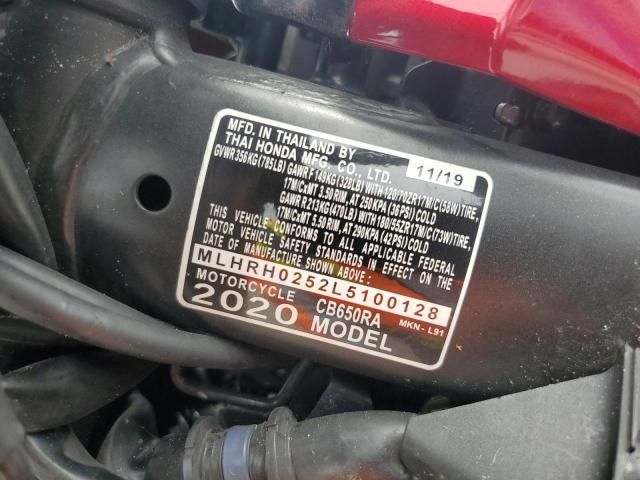 2020 Honda CB650 RA