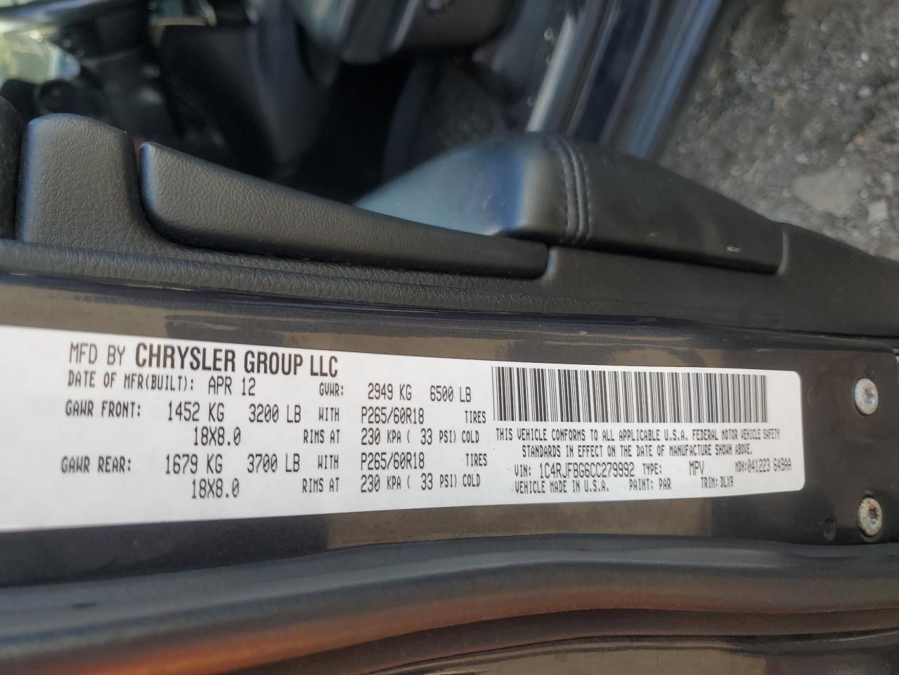 2012 Jeep Grand Cherokee Limited