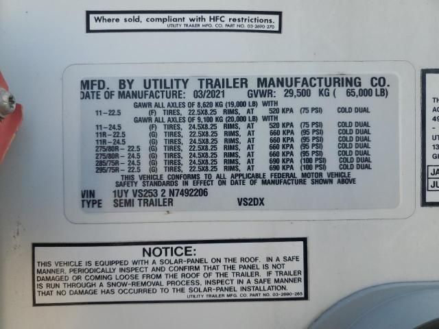 2022 Utility VS2DX DRY Van Trailer