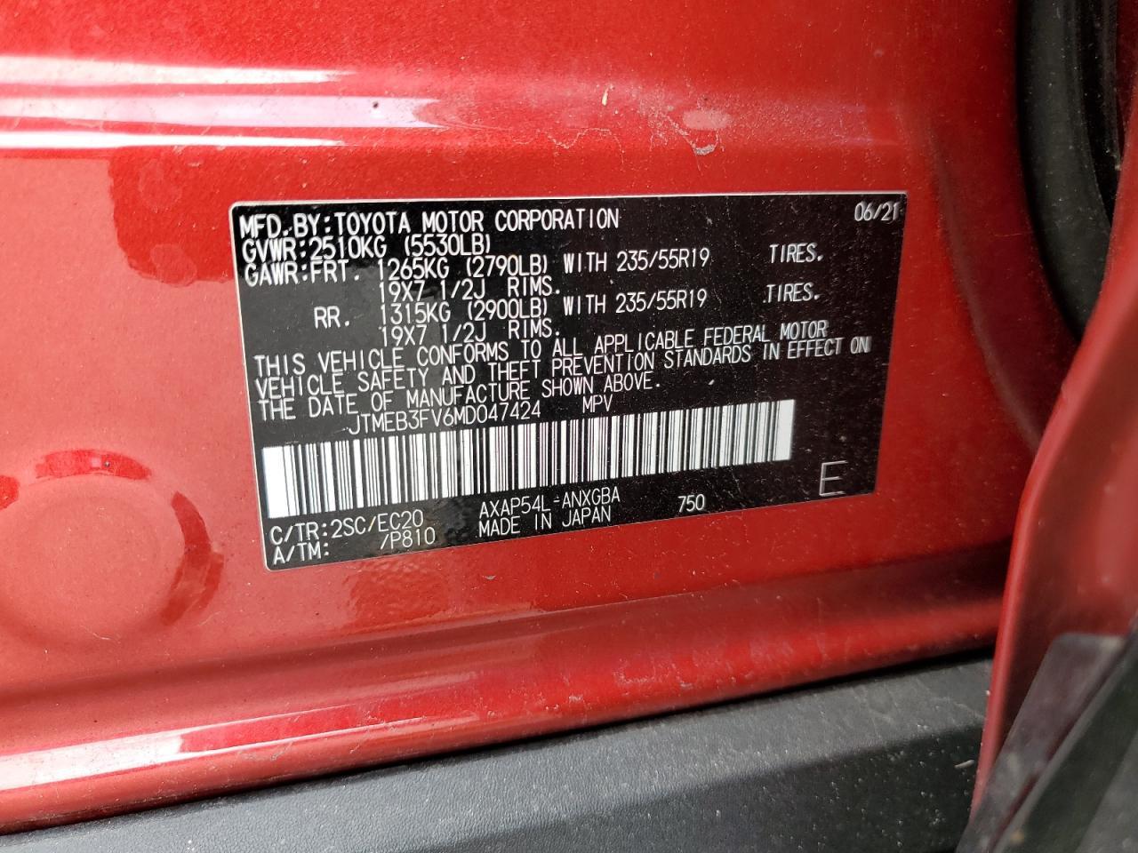 2021 Toyota Rav4 Prime xse