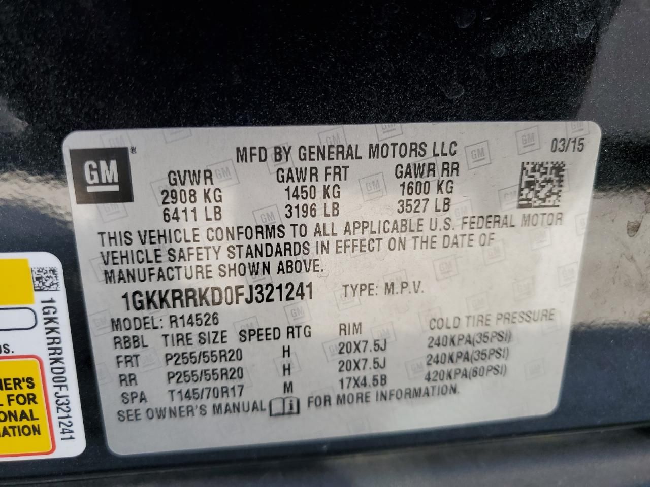 2015 GMC Acadia Slt-1