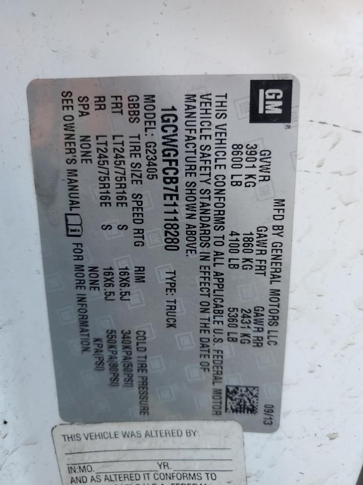 2014 Chevrolet Express G2500