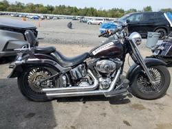 Salvage motorcycles for sale at Hillsborough, NJ auction: 2008 Harley-Davidson Flstf