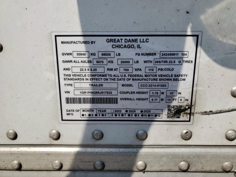 2024 Great Dane CCC-3314-01053 DRY Van Trailer