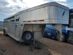 Salvage trucks for sale at Rapid City, SD auction: 2024 Featherlite 8127-7024-STD Livestock Trailer