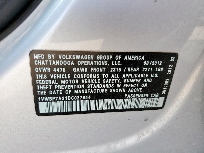 2013 Volkswagen Passat SE