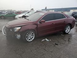 Chevrolet Malibu 1LT salvage cars for sale: 2015 Chevrolet Malibu 1LT