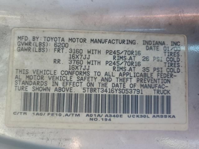 2000 Toyota Tundra Access Cab