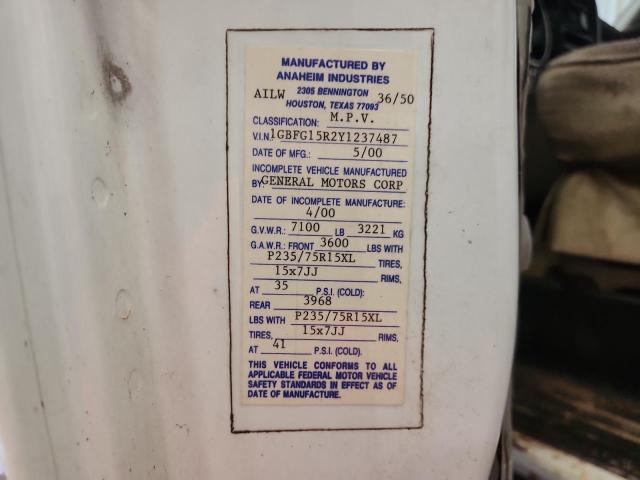 2000 Chev Express Cargo 1500 1