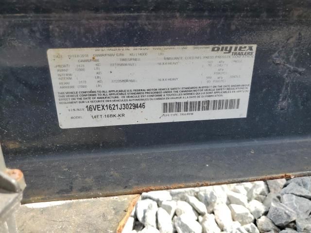2018 Big Tex 14ET-16BK-KR Equipment Trailer