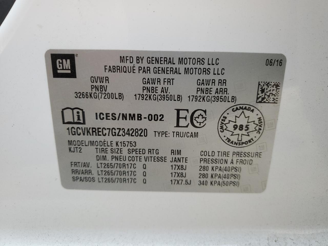 2016 Chevrolet Silverado K1500 LT