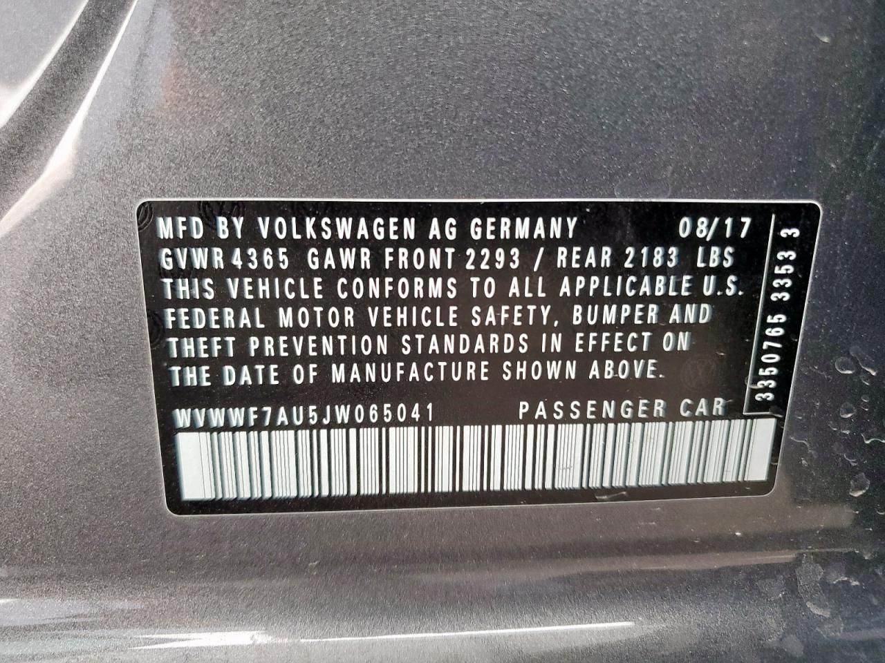 2018 Volkswagen Golf r