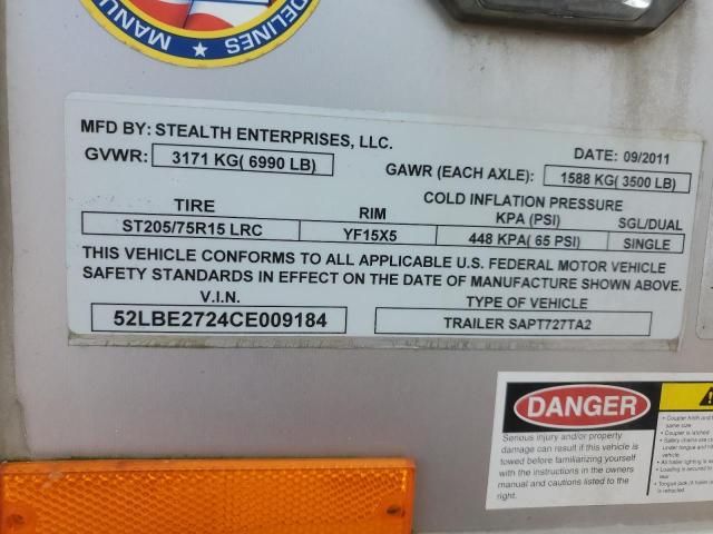 2012 Stealth Cargo Trailer