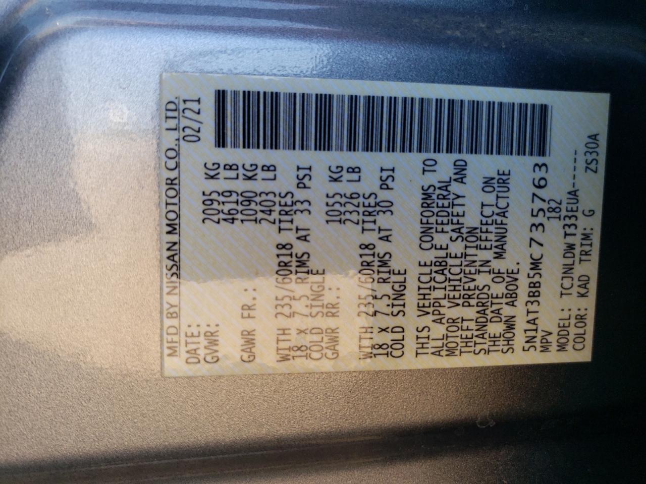 2021 Nissan Rogue sv