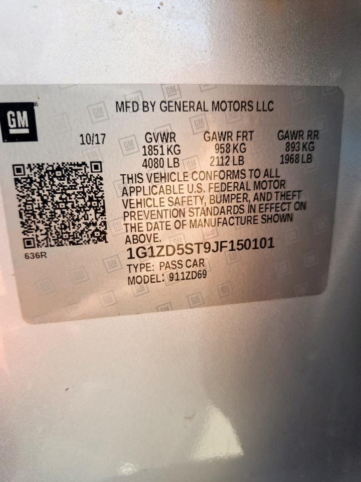 2018 Chevrolet Malibu lt
