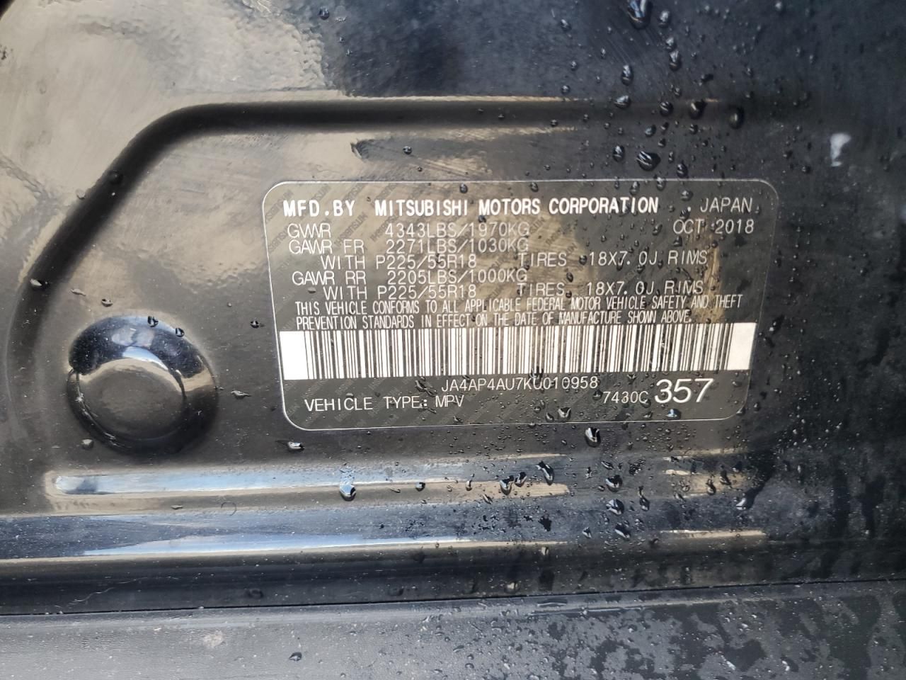 2019 Mitsubishi Outlander Sport se