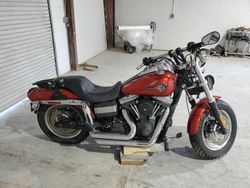 Salvage motorcycles for sale at Leroy, NY auction: 2013 Harley-Davidson Fxdf Dyna FAT BOB