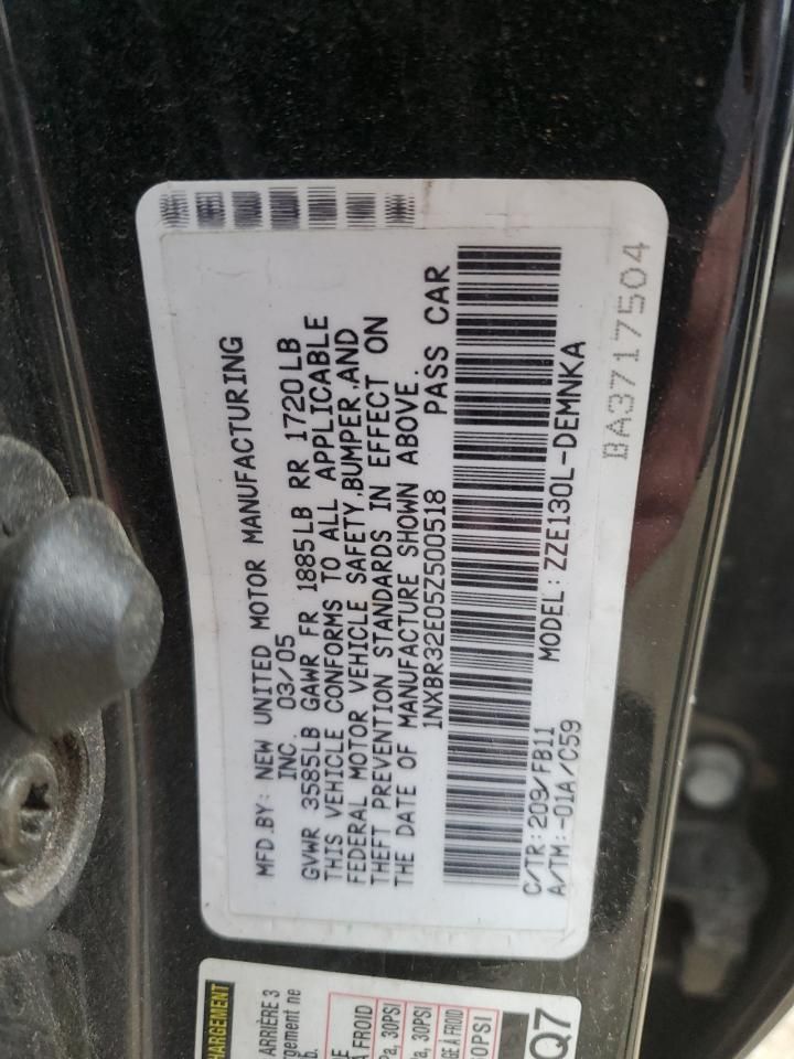 2005 Toyota Corolla le