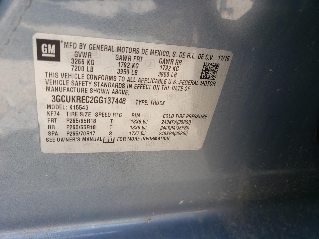 2016 Chevrolet Silverado K1500 LT