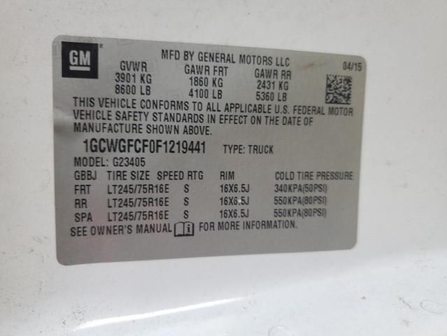 2015 Chevrolet Express G2500