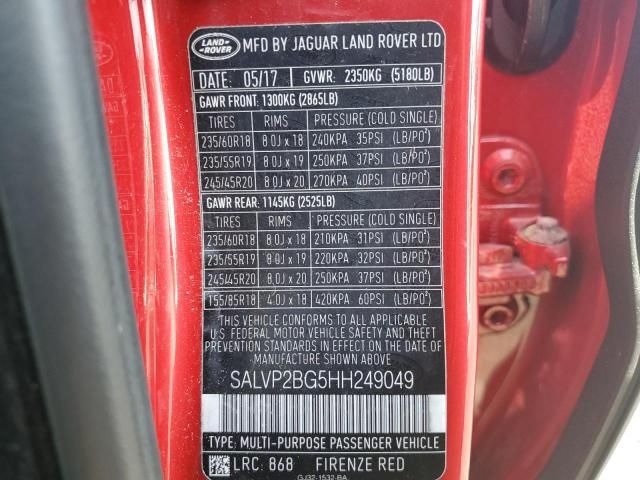 2017 Land Rover Range Rover Evoque SE