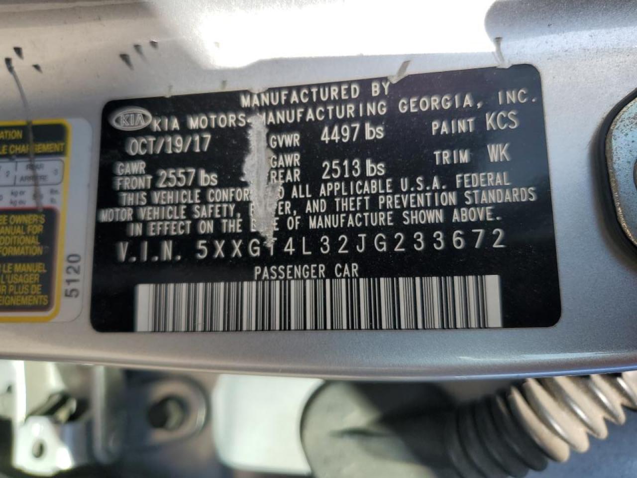 2018 KIA Optima lx