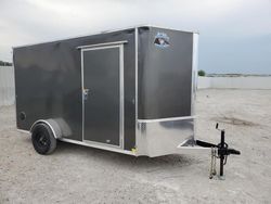 Salvage trucks for sale at Greenwood, NE auction: 2025 R & M Trailer Mfg. I 2025 R & M 121 Enclosed Cargo Trailer