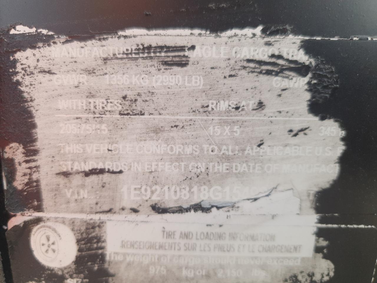 2016 Eagle Cargo Enclosed Cargo Trailer