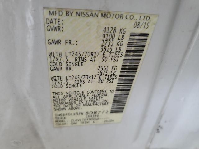 2015 Niss AN NV 2500